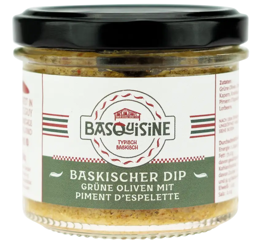 Baskischer Dip gruene Olive mit PE - Dips