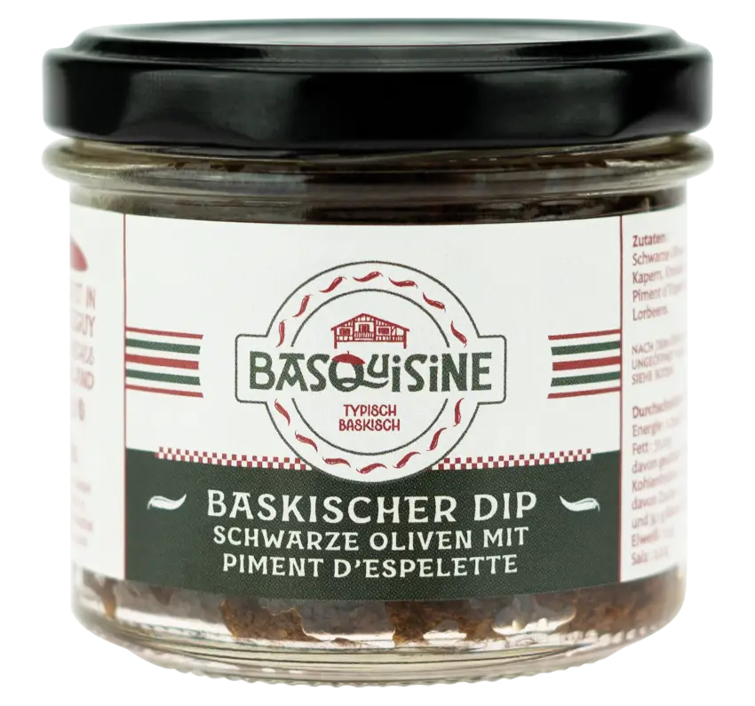 Baskischer Dip schwarze Olive mit PE - Dips